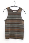 SWAYING 25 Fall/Winter Collection: Striped Wool Vest SW-SW25AW1T02C5S2-HZ (Gray/Brown) (SW25AW1T02C1S2)